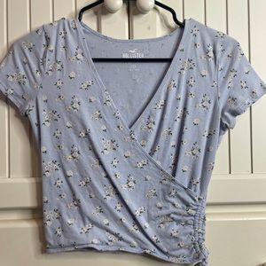 Blue Flower Hollister Cross Top
